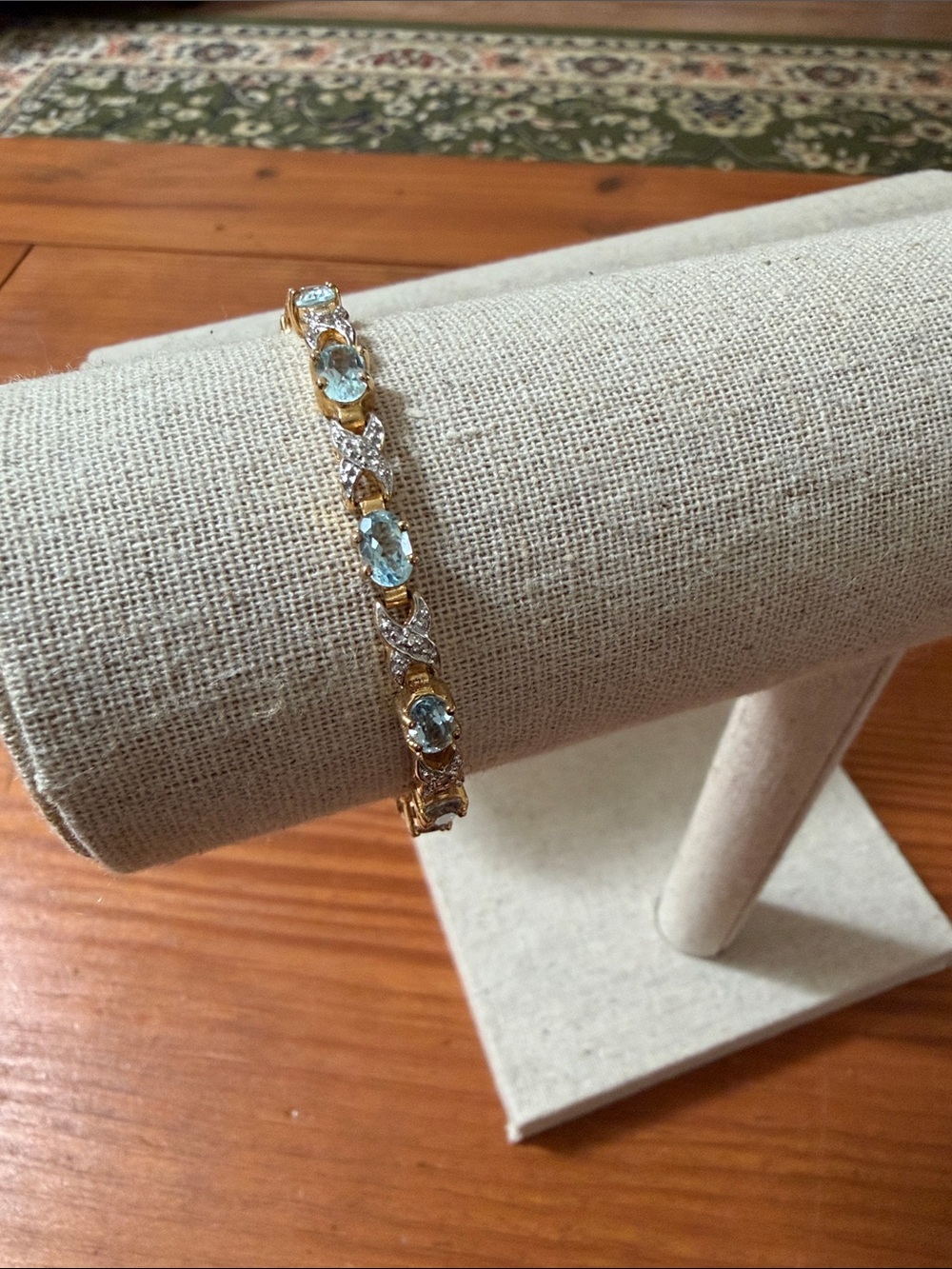 Ross Simons 925 Vermeil Sky Blue Topaz Tennis Bracelet
